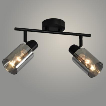 Спот 23810/2 BK черный 2x40W E14 h130, 24